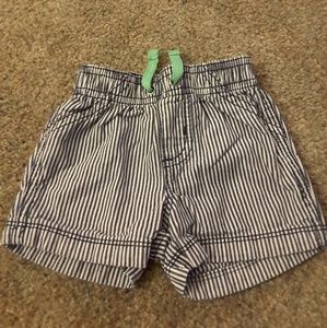 Carter's blue striped shorts size 6 mos